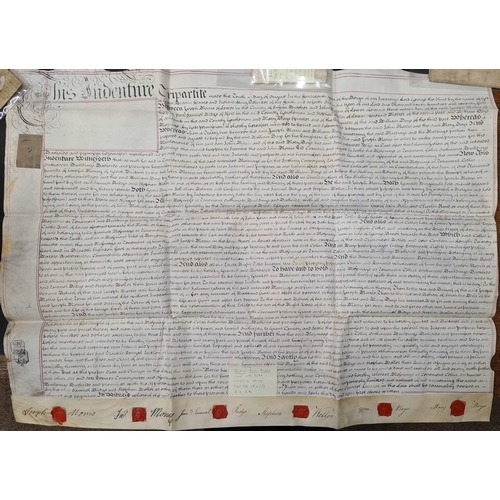 254 - OLD LEGAL DOCUMENTS ETC., EX DEALER'S STOCK: 1510-1911 selection of vellum/parchment documents (13) ... 