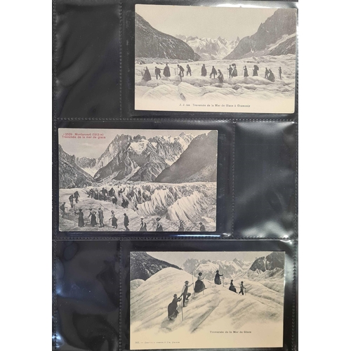 268 - CHAMONIX & SURROUNDING AREA: A box-file containing a well-organised collection of 1900s-1950s (many ... 