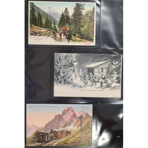 268 - CHAMONIX & SURROUNDING AREA: A box-file containing a well-organised collection of 1900s-1950s (many ... 