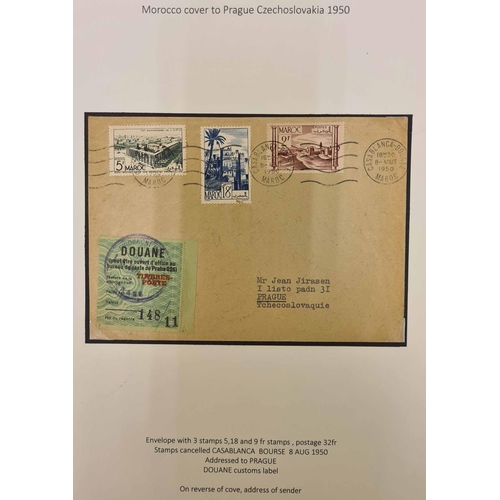 28 - REMAINDER OF COLLECTION; A carton of six albums holding: a range of Postal Museum post cards from is... 