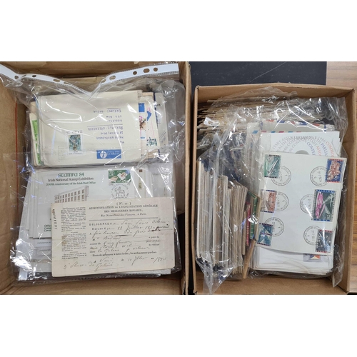 29 - WORLD MIXTURE OF POSTAL HISTORY: Two cartons of covers & PPCs from a diverse range of countries inc.... 