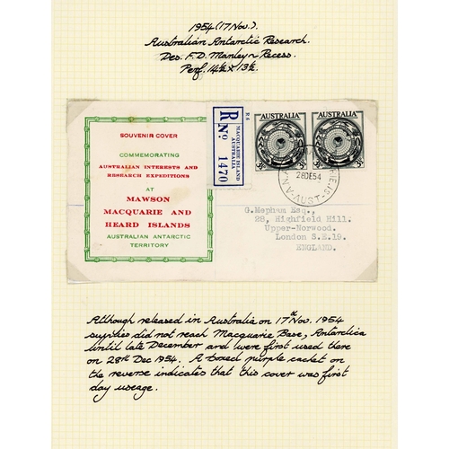 315 - 1948-69 MAIL & FDCs, PLUS STAMPS ISSUES: An album containing covers mounted on written-up pages inc.... 