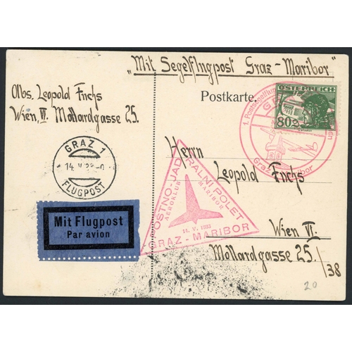 316 - MISCELLANY: Small box containing an 1889-1982 large group of covers/PPCs. Inc. 1961 Rocket Mail cove... 