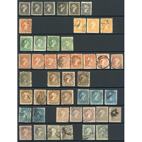 347 - 1868-98 QV CHIEFLY USED ACCUMULATION on stock sheets with 1868-90 'Large heads' (46) all values and ... 