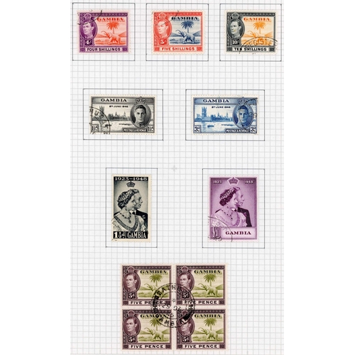 417 - 1937-49 KGVI COMPLETE FINE USED COLLECTION on album leaves with 1938 set inc. many duplicates plus a... 