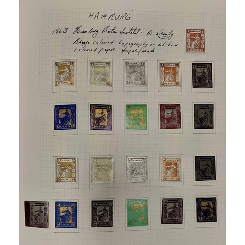 422 - LATE 19th / EARLY 20th C. CITY & TOWN LOCAL POSTS MINT & USED COLLECTION in a carton with a written ... 