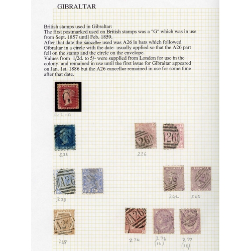 432 - 1857-2011 MINT AND USED COLLECTION inc. GB 1d red-brown cancelled 'G' and values to 6d cancelled 'A2... 