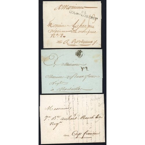 466 - FRENCH RECEIVING MARKS ON EARLY MAIL FROM HAITI: 19 Sep. 1776 EL from Port au Prince to Marseille vi... 