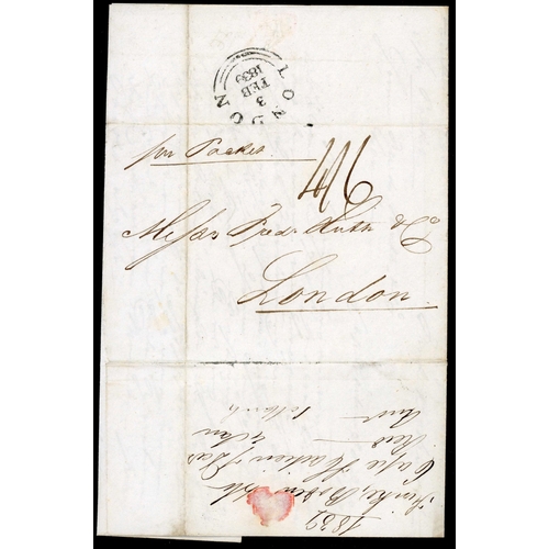 475 - HEAVY PACKET LETTERS: 3½oz letter from Port au Prince to Huth & Co., London dated 14 Oct. 1837 sent ... 