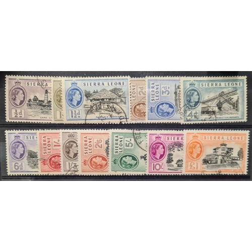 53 - KGVI/EARLY QEII DEFINITIVE SETS: Shoe box holding a qty. of c.97 stock cards with individual mint or... 