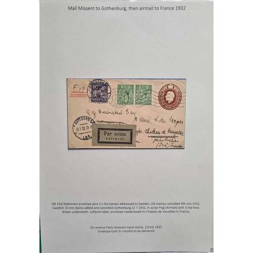 692 - POSTAL HISTORY COLLECTION 1919-2006; A well-presented collection in a ring binder, including 1935 co... 