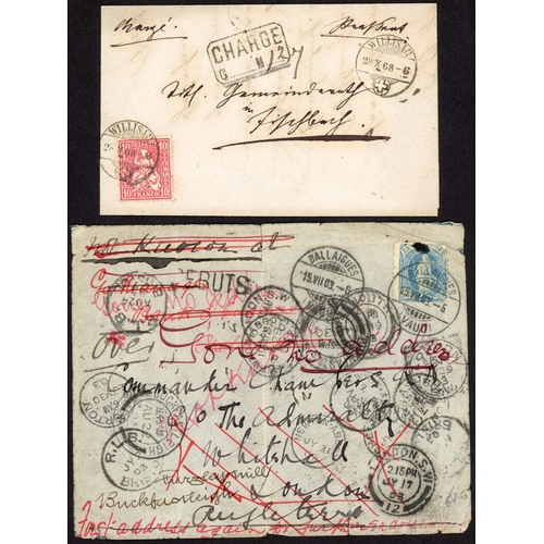 698 - PRE-STAMP & EARLY COVERS: small lot c. 1830s-80s commercial and private letters/covers inc worn, wel... 