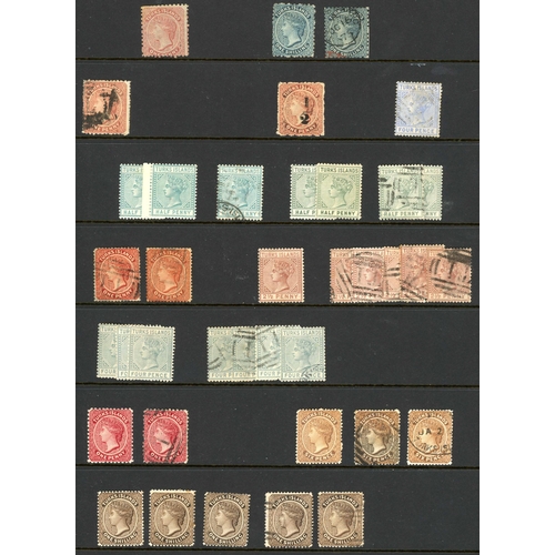 711 - 1867-95 TURKS ISLANDS MINT & USED COLLECTION WITH SOME DUPLICATION on stock sheets inc. 1867 1d unus... 