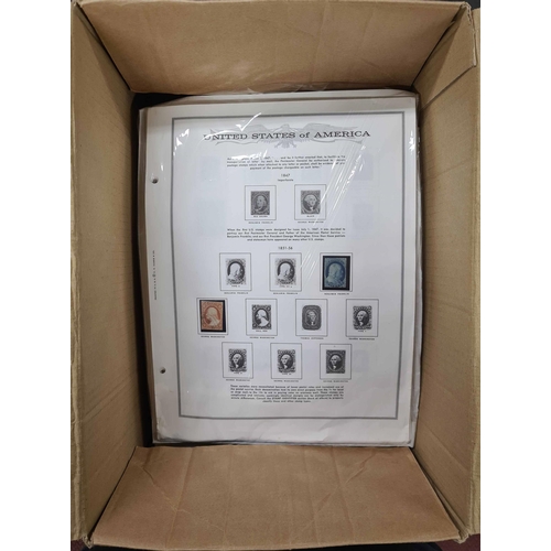 714 - 1851-1992 MINT & USED COLLECTION in a carton with collection on Harris printed leaves with used to a... 