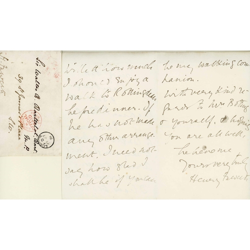 750 - HENRY FAWCETT (BLIND M.P./P.M.G. FAMOUS FOR PARCELS POST, ETC.) - SIGNED LETTER + O.H.M.S. ENV. FRON... 