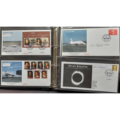 812 - CONCORDE COVER & STAMP COLLECTION: Five binders with collections of mostly signed covers relating to... 