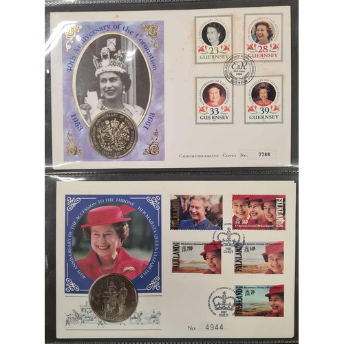 813 - COIN COVER COLLECTION: 1969-2019 range of coin & medallion covers in 10 binders. Mostly GB Royal Mai... 