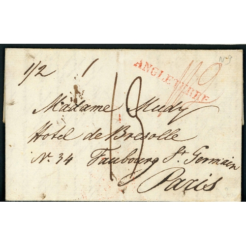 862 - PRESTAMP MIX INC. 2 'DOCKWRAS', LORD RAGLAN O.H.M.S. COVER, ETC.: 1766-1847 group mainly to/ex Londo... 