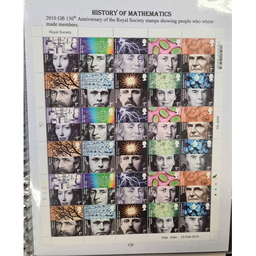 88 - MATHEMATICS: Twelve volume collection of Worldwide stamps & covers on the subject of Mathematics, Ap... 