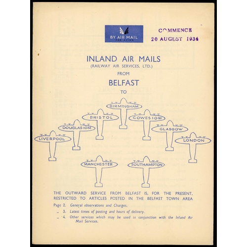 888 - 1934 GPO RAILWAY AIR SERVICES NOTICES: A set of original 