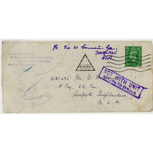 898 - WORLDWIDE PRINTED MATTER RATES TO MALTA, SYRIA, ETC.: Diverse 1937-52 group to a variety of mainly o... 