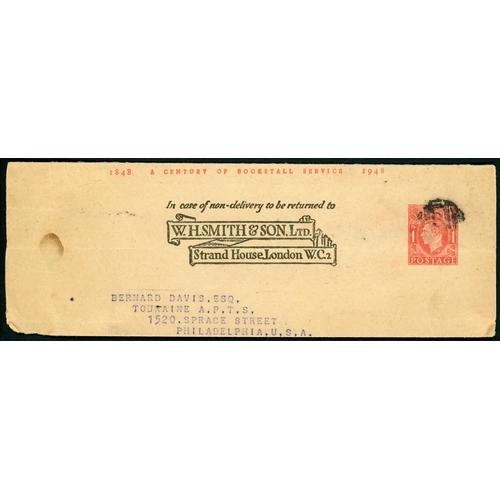 898 - WORLDWIDE PRINTED MATTER RATES TO MALTA, SYRIA, ETC.: Diverse 1937-52 group to a variety of mainly o... 