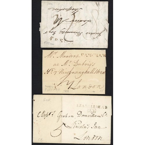 1315 - 1788-1946: Selection inc. 1788 EL to Edinburgh with fine & uncommon 16 EPSOM hs (SY218); 1792 EL to ... 