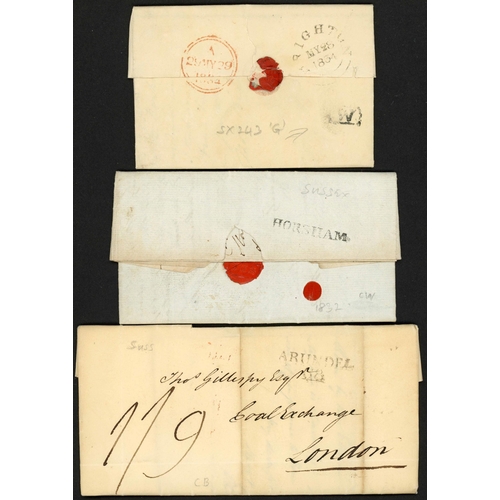 1316 - 1806-c.1950: Collection with early 1806 E to London with fine BEXHILL / 66 hs (SX95); 1811 EL to Lon... 