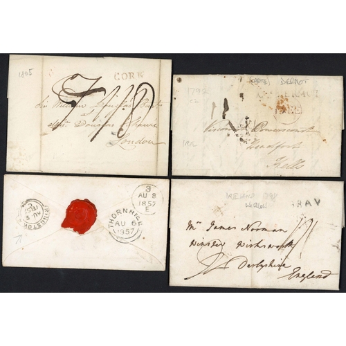 1358 - PRESTAMP AND LATER COLLECTION: 1792-c.1970 with 1792 EL to Kells with FREE hs in circle and (Castle)... 