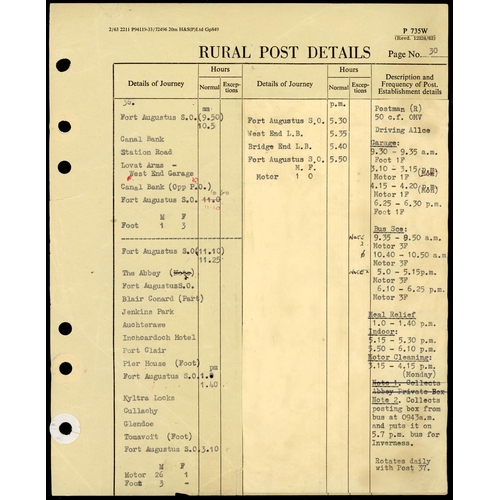 262 - POST OFFICE ACCUMULATION: A large over-filled lever-arch binder with a vast array of British Post Of... 