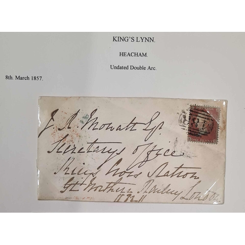 1266 - KING'S LYNN - VILLAGES G-H: 1818-1989 collection for villages Gayton - Hunstanton North in 8 red rin... 