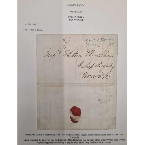 1268 - KING'S LYNN - VILLAGES S-Sy: 1775-2000 Sedgeford - Syderstone. 5 red ring binders. includes 8 PPCs o... 