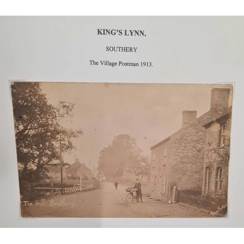 1268 - KING'S LYNN - VILLAGES S-Sy: 1775-2000 Sedgeford - Syderstone. 5 red ring binders. includes 8 PPCs o... 