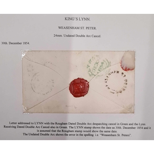 1270 - KING'S LYNN - VILLAGES T-W; 1840-2000 6 red folders in box with written up collection of covers, pos... 