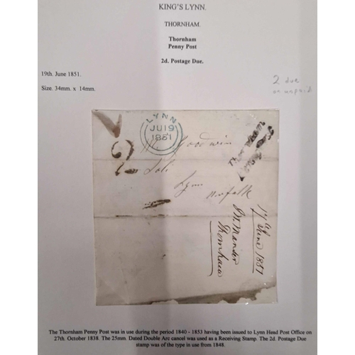 1270 - KING'S LYNN - VILLAGES T-W; 1840-2000 6 red folders in box with written up collection of covers, pos... 