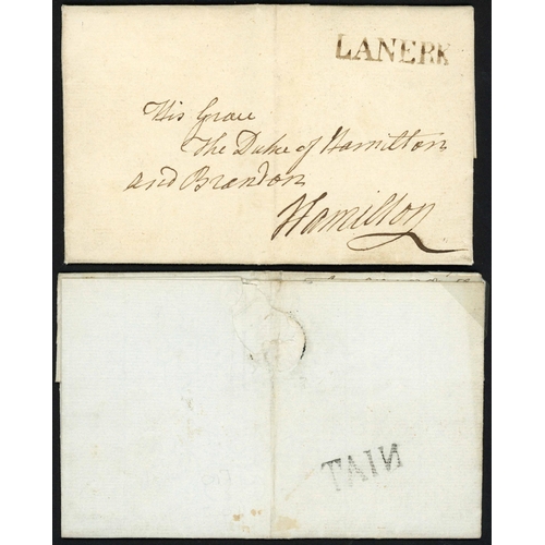 1337 - PRESTAMP HAND-PICKED COVERS WITH S. LINE/CURVED MARKS INC. COLOURS, SPELLING ERRORS, ETC.; 1746-1839... 