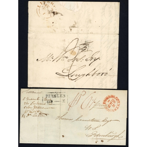 1342 - ADDITIONAL ½d MAIL TAX MARKINGS INC. GREEN FALMOUTH, STRUCK IN ERROR (3), LONDON TYPES, M/S RATES, E... 