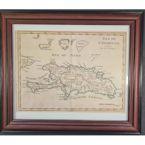 516 - FRAMED 18th CENTURY COLOURED MAP OF 