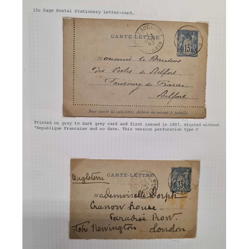 397 - POSTAL STATIONERY:  c1870s-1990s extensive, untidy collection in 5 albums inc. used / unused example... 