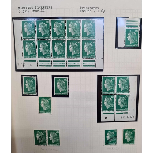 398 - DEFINITIVES: Extensive studies of mint & used stamps c1900-2000 in 6 albums inc. dated corners, some... 