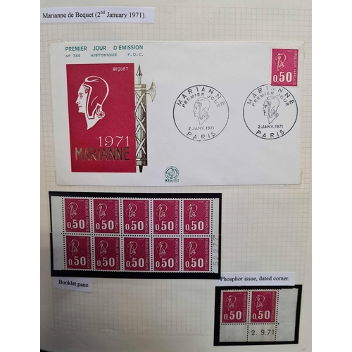 398 - DEFINITIVES: Extensive studies of mint & used stamps c1900-2000 in 6 albums inc. dated corners, some... 