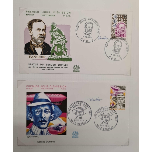 403 - MISCELLANY: 1947-48 thematic study of people & places on mint stamps with additional postcards etc. ... 