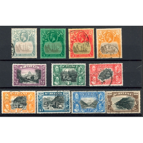 666 - KEVII & KGVI USED SELECTION: Fine 1922-37 2d, 1/6d, 2/6d & 7/6d SG 100-111 £372; and 1934 Centenary ... 