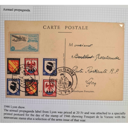 401 - AIRMAIL STAMP ISSUES 1930-2009 in album - mint with values to 1,000 francs, written up alongside pos... 