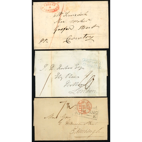 1219 - 1817-56 COLLECTION OF PRE STAMP & STAMPLESS ENTIRES with a few wrappers and free fronts with a wide ... 