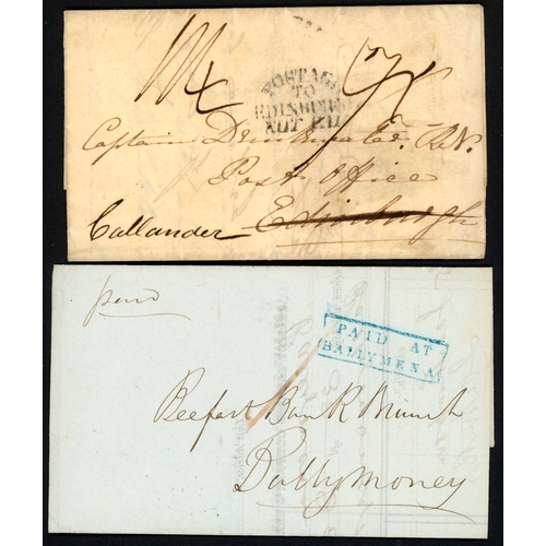 1219 - 1817-56 COLLECTION OF PRE STAMP & STAMPLESS ENTIRES with a few wrappers and free fronts with a wide ... 