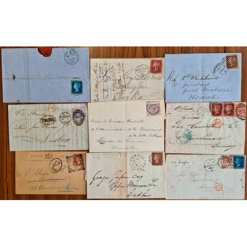 1221 - QUEEN VICTORIA POSTAL HISTORY ACCUMULATION housed in a shoebox with a mixture of entires, covers & c... 