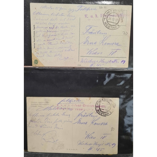 126 - WWI AUSTRO-HUNGARIAN AIR FORCE FELDPOST, ETC.: Binder housing a collection of Air Force/ Balloon  re... 