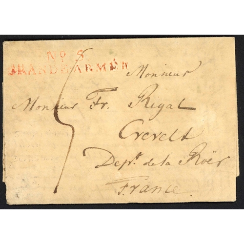 143 - SIEGE OF DUNABURG (RUSSIA) - PRUSSIAN OFFICER'S LETTER WITH RED 