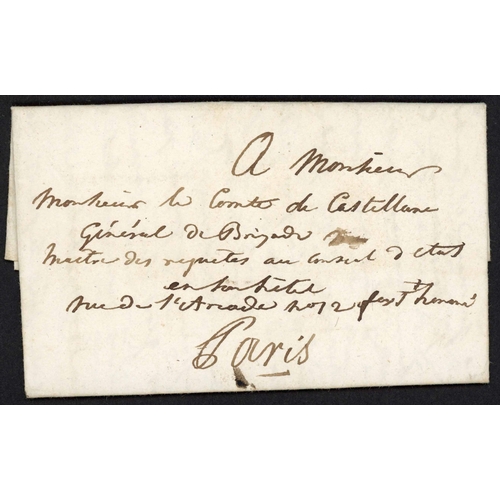 154 - THE RETREAT - FRENCH OFFICER'S LETTER SENT DURING THE MARCH BY COURIER FROM 